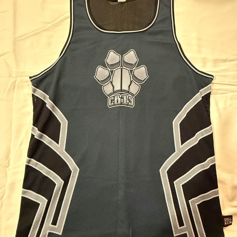 Cell Block 13 black/gray mesh tank, excellent condition